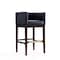Manhattan Comfort Kingsley Barstool in Black and Dark Walnut BS012-BK - alternate 1